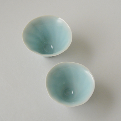 No.40 鈴木治 入子盃 / SUZUKI Osamu A set of 5 sake cups, Bluish