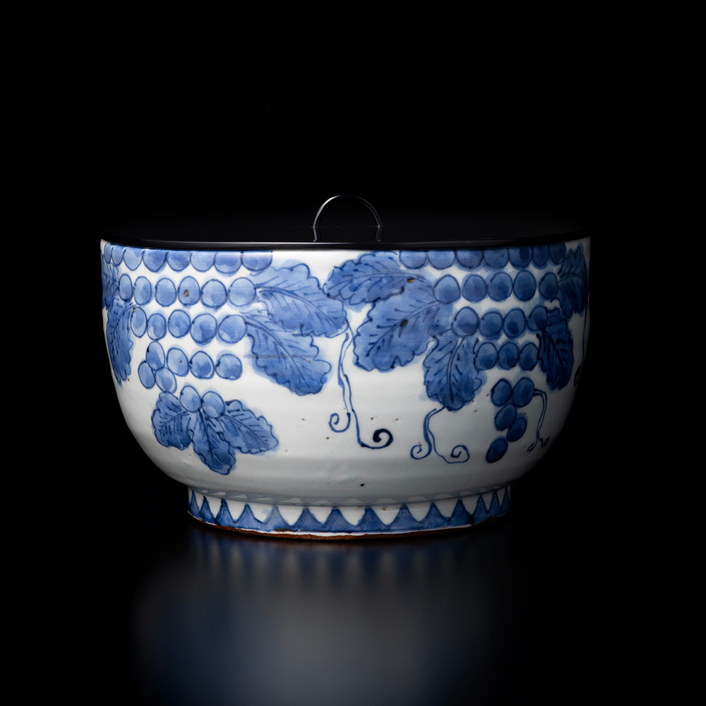 荒川豊蔵 染付葡萄水指 | しぶや黒田陶苑