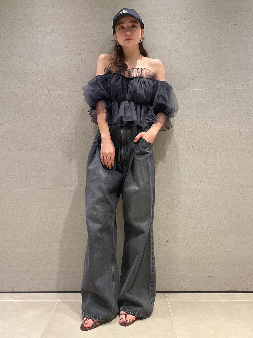 ボリュームギャザーフリルオフショルブラウス/ボリューム袖/SNIDEL