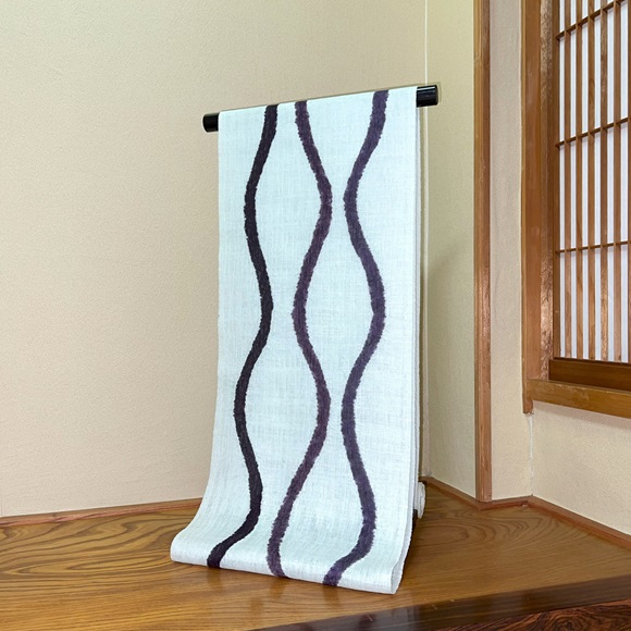 絞り立涌夏単衣九寸名古屋帯 - 京呉服塚本