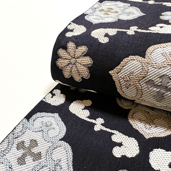 花十字文(紺）九寸名古屋帯「洛風林」 - 京呉服塚本