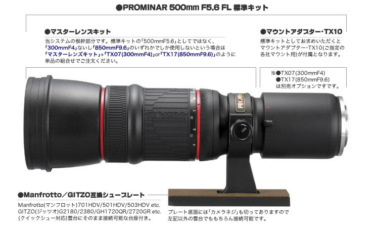 コーワ PROMINAR 500mm F5.6 FL マスターレンズキット 【完売御礼