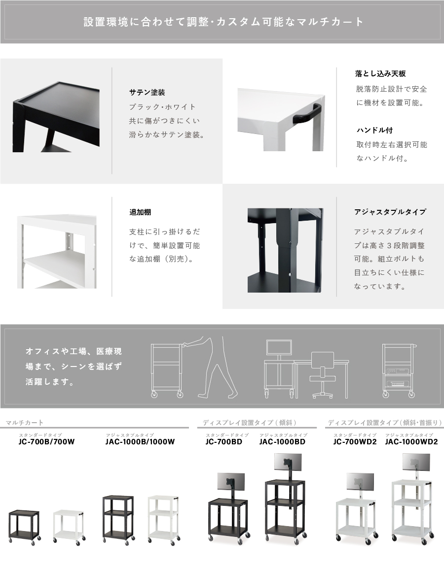 JC-700B マルチカート（スタンダードタイプ） AURORA : 株式会社共栄商事