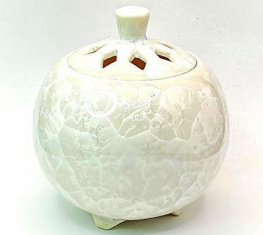 香炉/香立】清水焼 京華釉白香炉（紙箱付） | お香/香炉/伝統工芸品