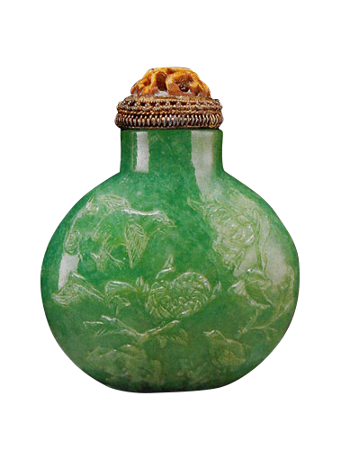 綺麗な翡翠の鼻煙壺をお譲り頂きました。このような翡翠の作品は人気が