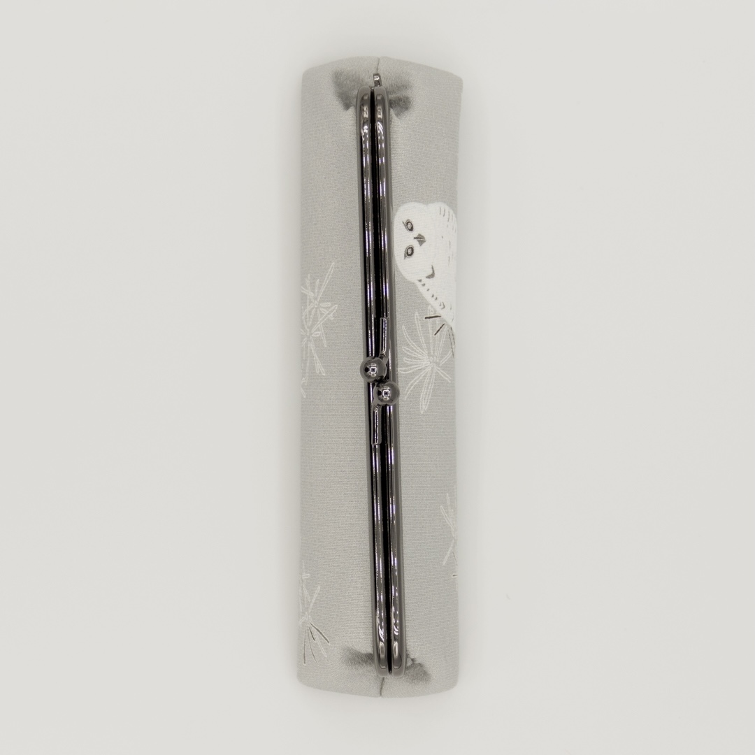 京友禅 がま口ペンケース（眼鏡ケース）『ONE TONE』 ふくろう