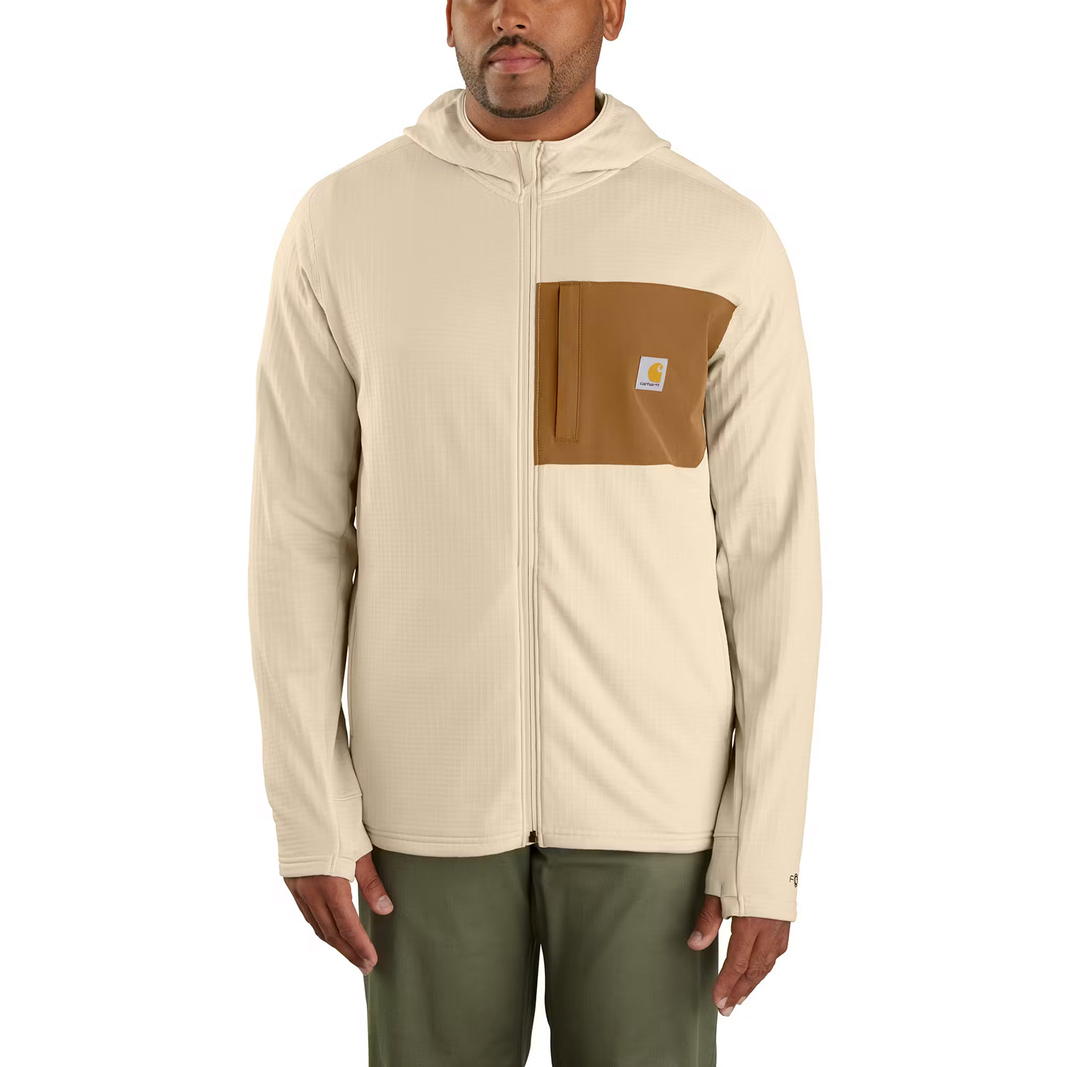 Men's Carhartt Force Relaxed Fit Full-Zip Long-Sleeve Hooded T
