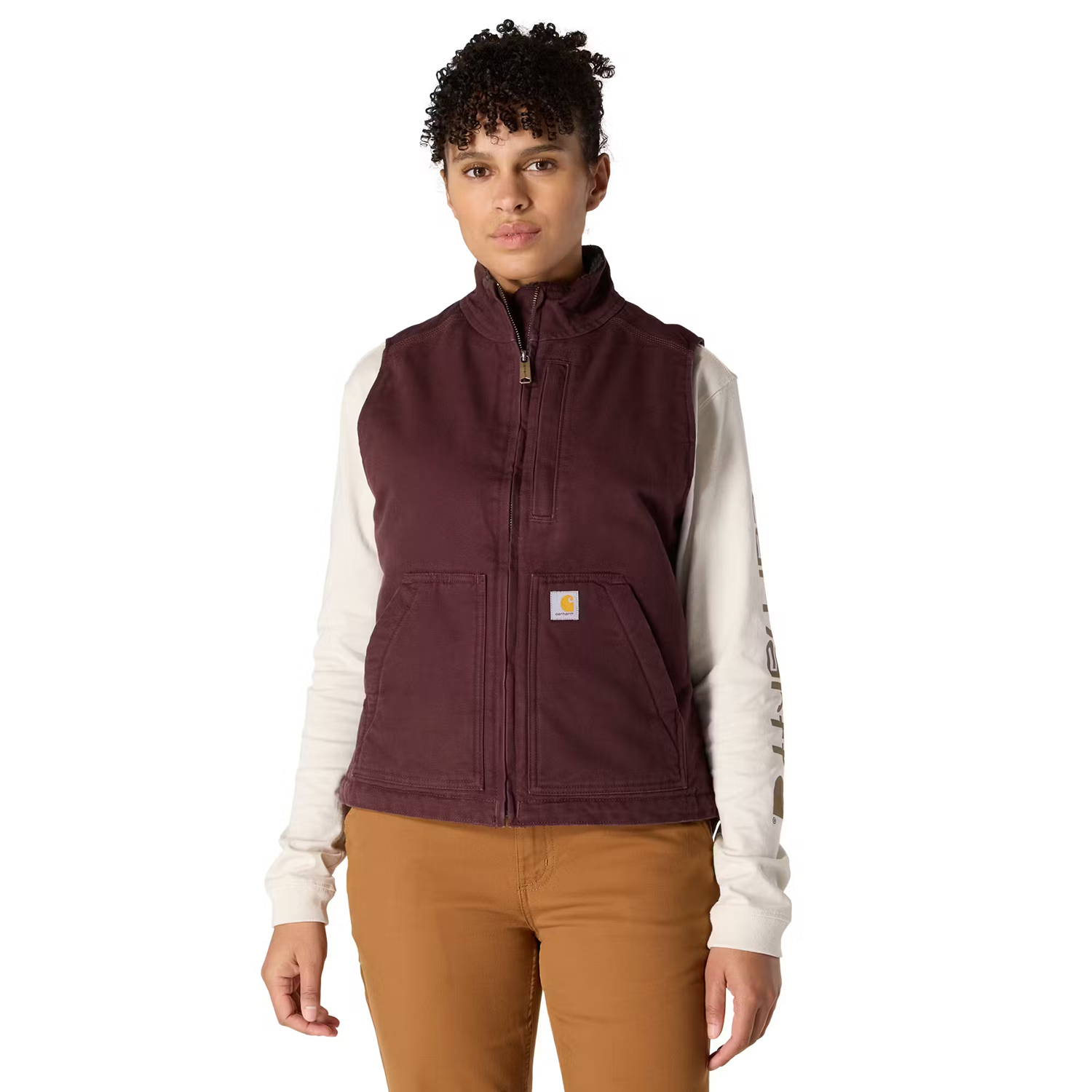 Women's Carhartt Relaxed Fit Sherpa Lined Vest - Washed Duck