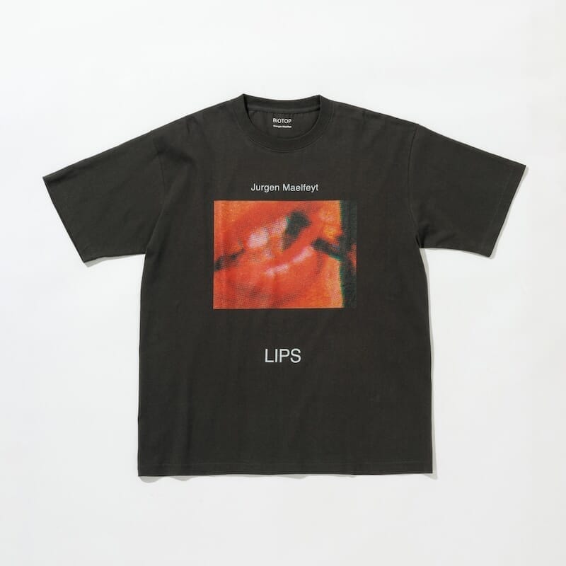 ビオトープがユルゲン・マエルフェイの作品集『LIPS』のフォトTシャツ