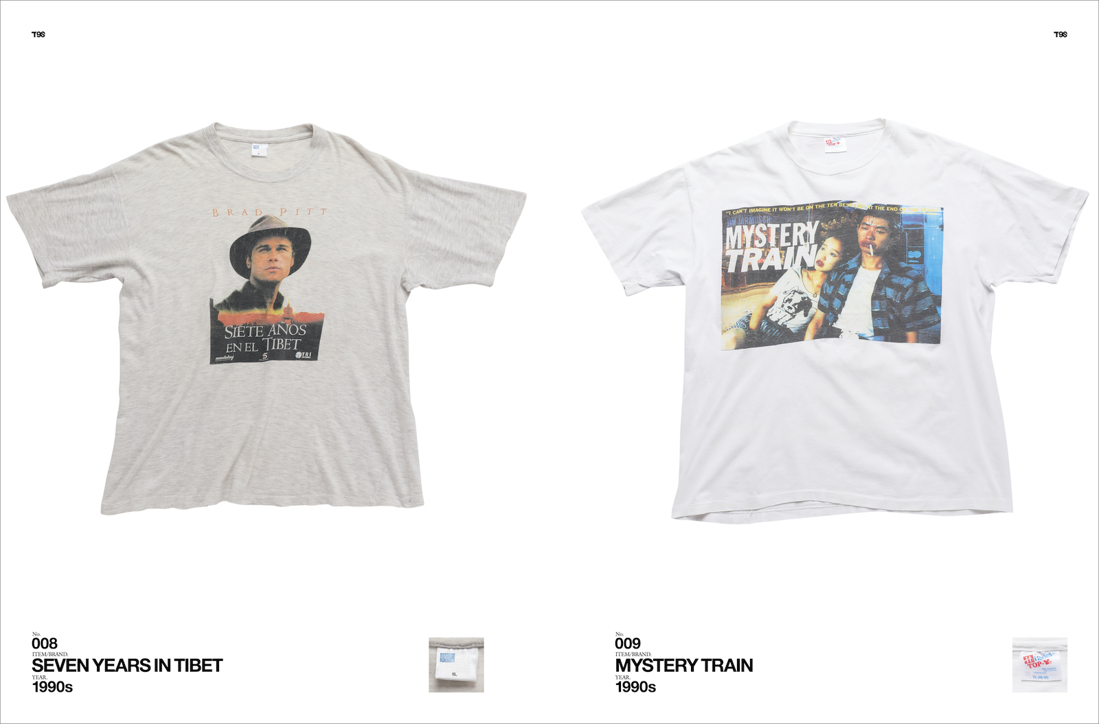 藤原ヒロシやスケートシングらが所有する貴重な品も掲載。90年代のT