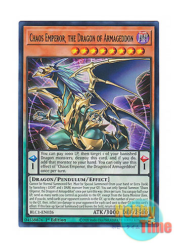 英語版 BLC1-EN026 Chaos Emperor, the Dragon of Armageddon 終焉龍
