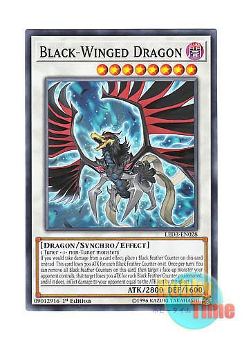 英語版 LED3-EN028 Black-Winged Dragon ブラックフェザー・ドラゴン