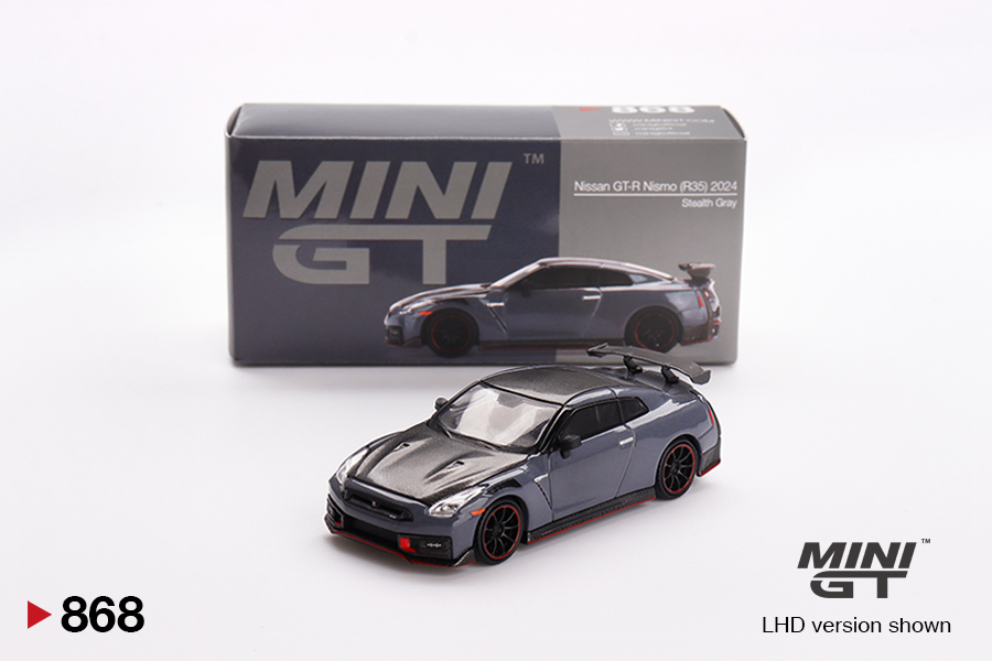 MINI GT 1/64 Nissan GT-R NISMO 2024 Nismo Stealth Gray (RHD