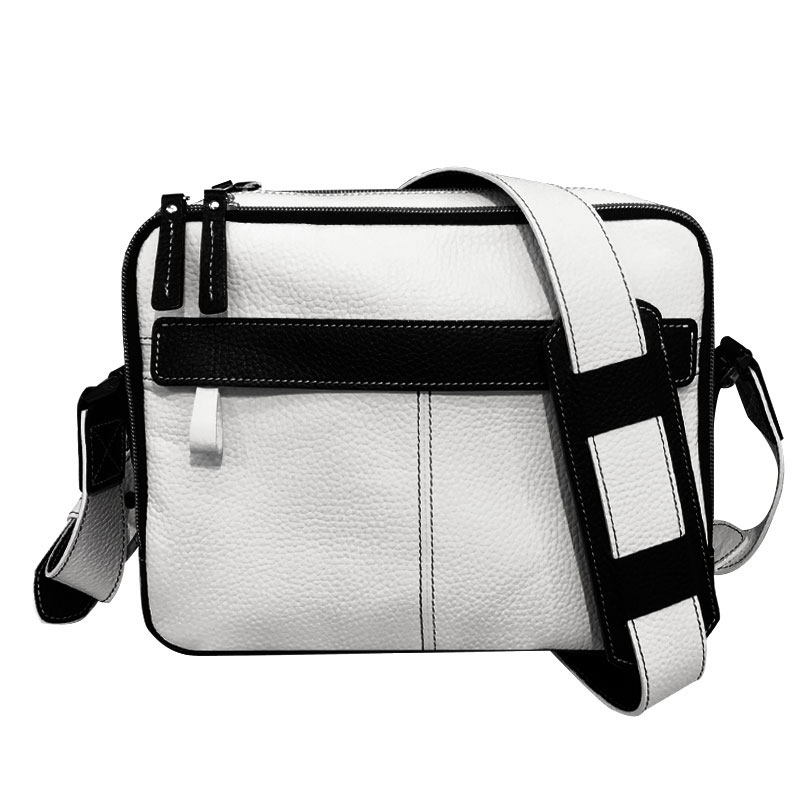 KH57 ショルダーバッグ B5 ヨコ 白/黒（KH-57w）｜Leather Studio KAZU