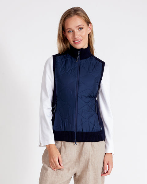 Mary Windproof Vest- Navy – Holebrook USA