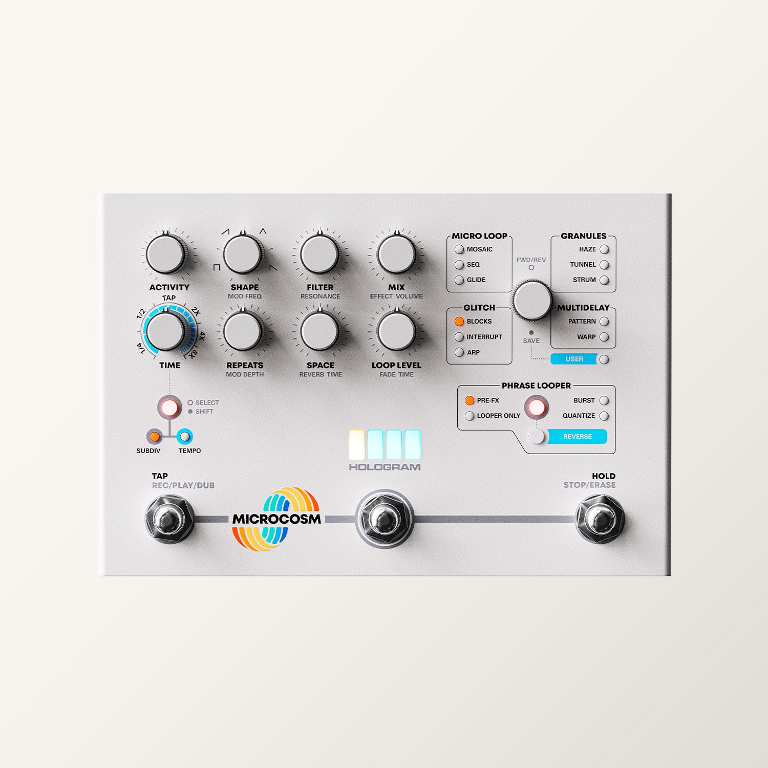 Microcosm | Granular Looper & Glitch Pedal – Hologram Electronics