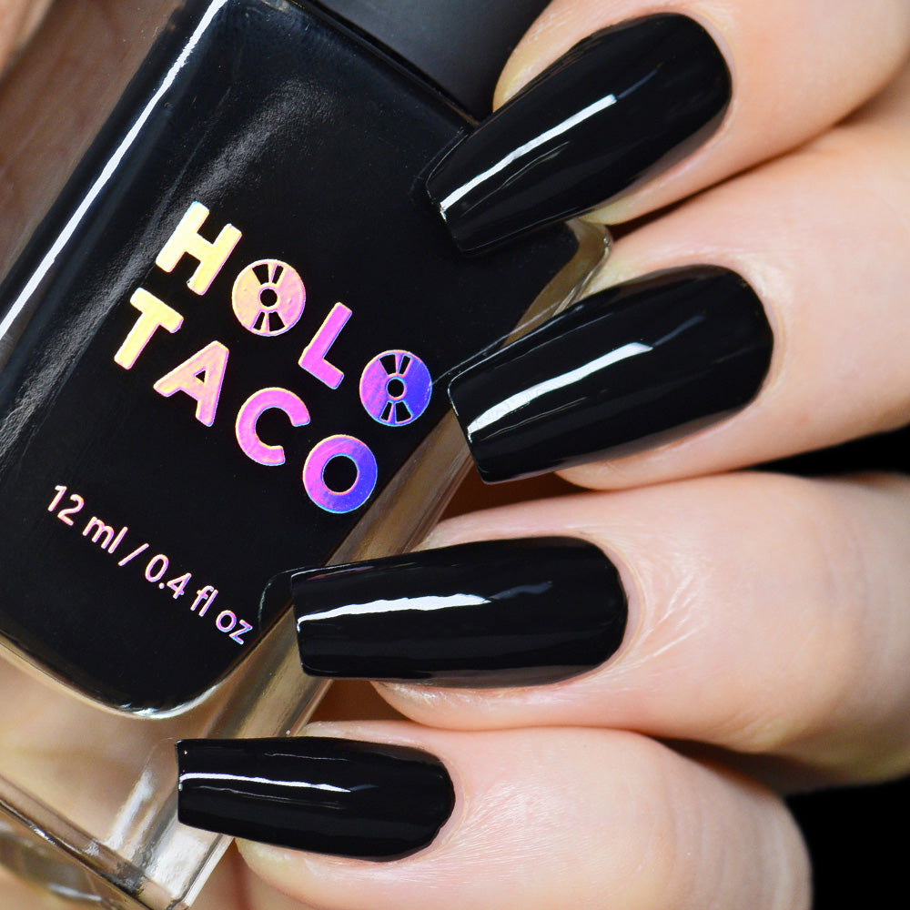Holo Taco | One-Coat Black | Nail Polish | Black | Creme