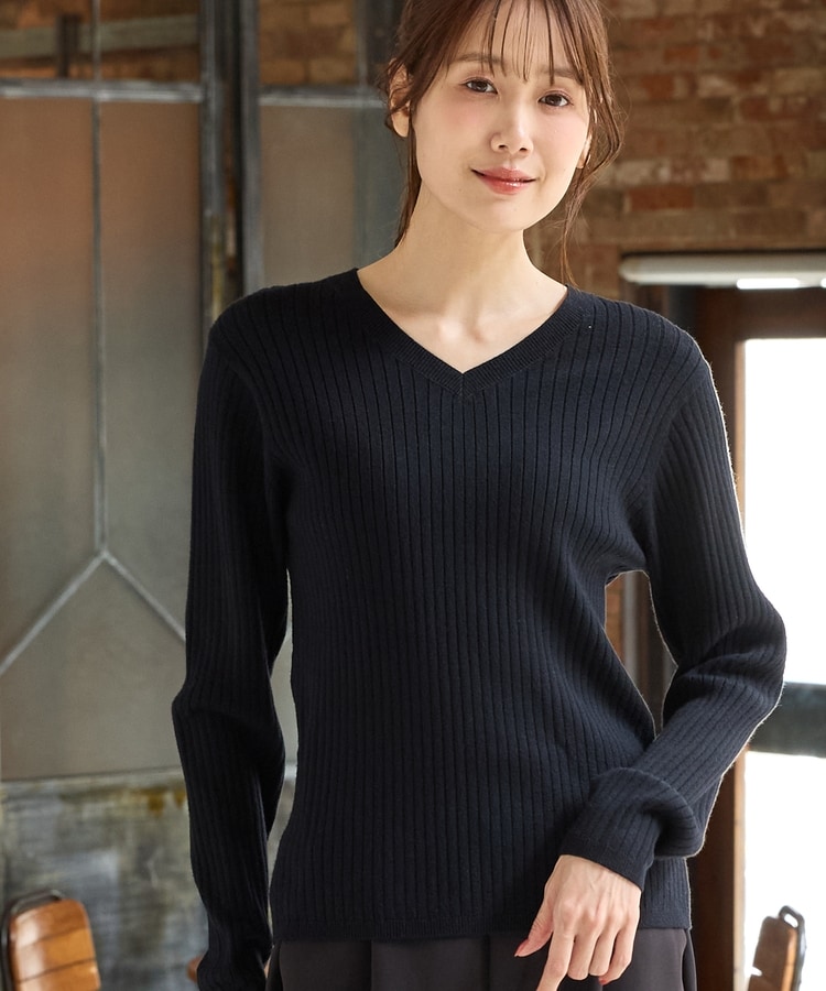 リブVネックニット: トップス｜ハニーズ公式通販