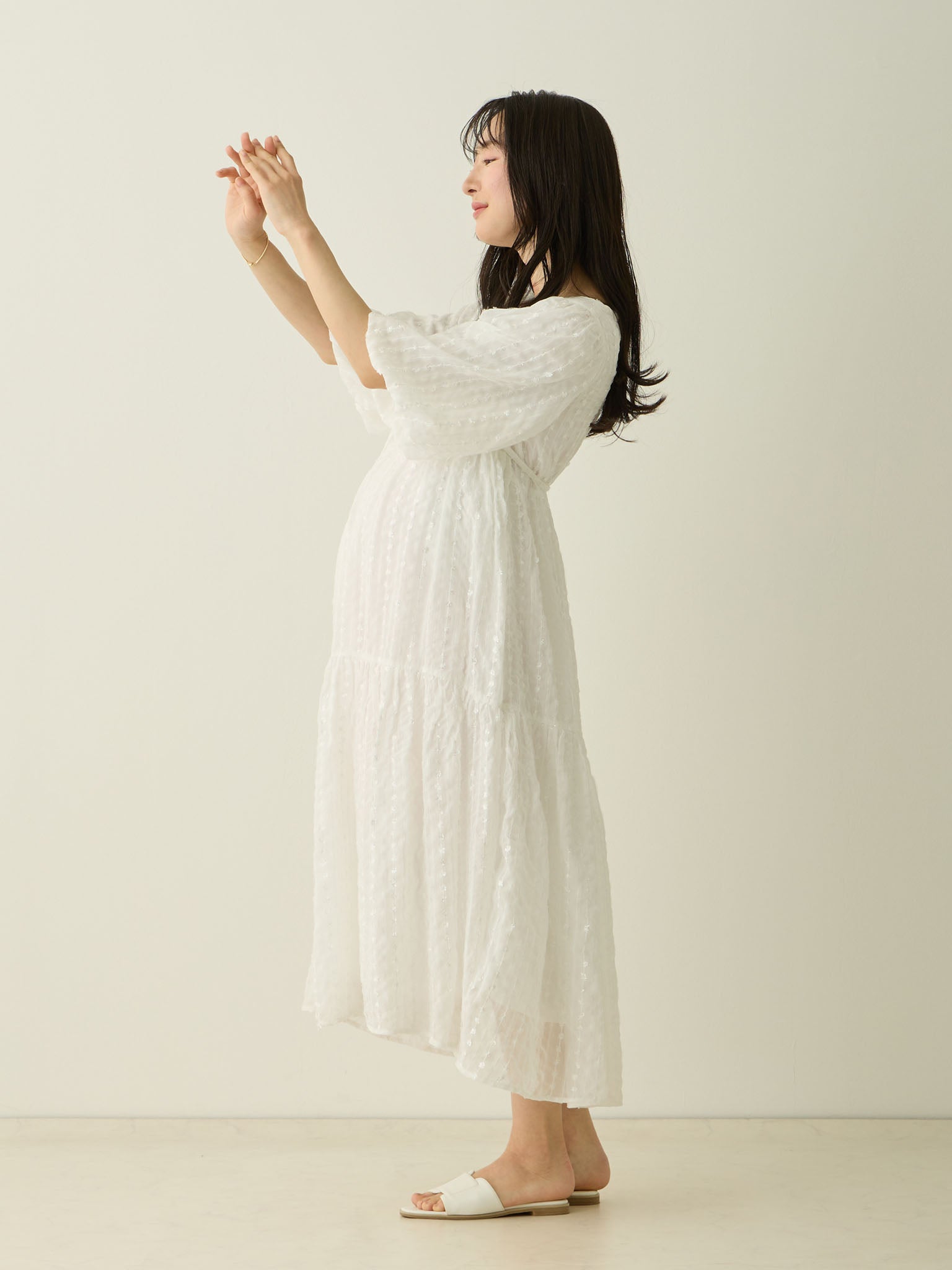 バルーンスリーブワンピース White – honono for mom&baby