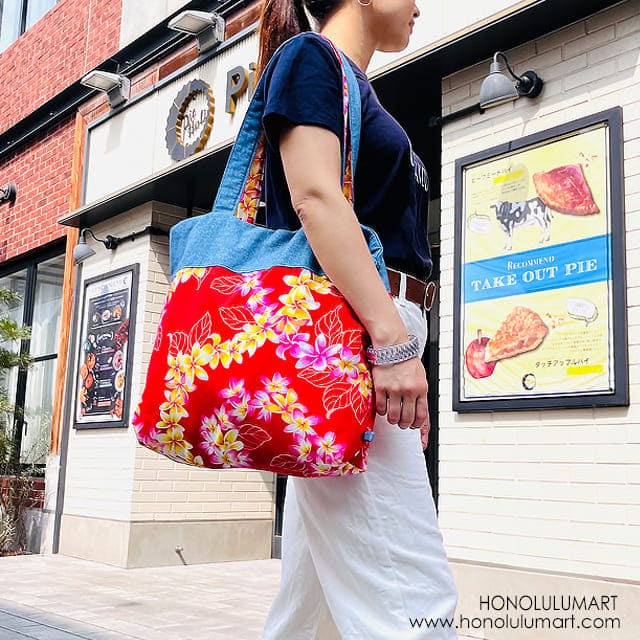 ハワイアン生地トートバッグ | ハワイアン雑貨通販ホノルルマート