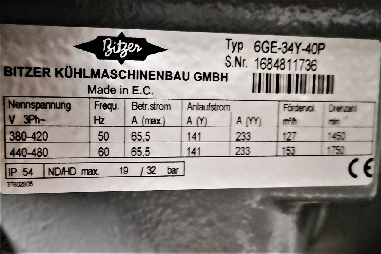 Complete KOMA blast freezer (1x) Bitzer 6GE-34Y-40P | HOS BV