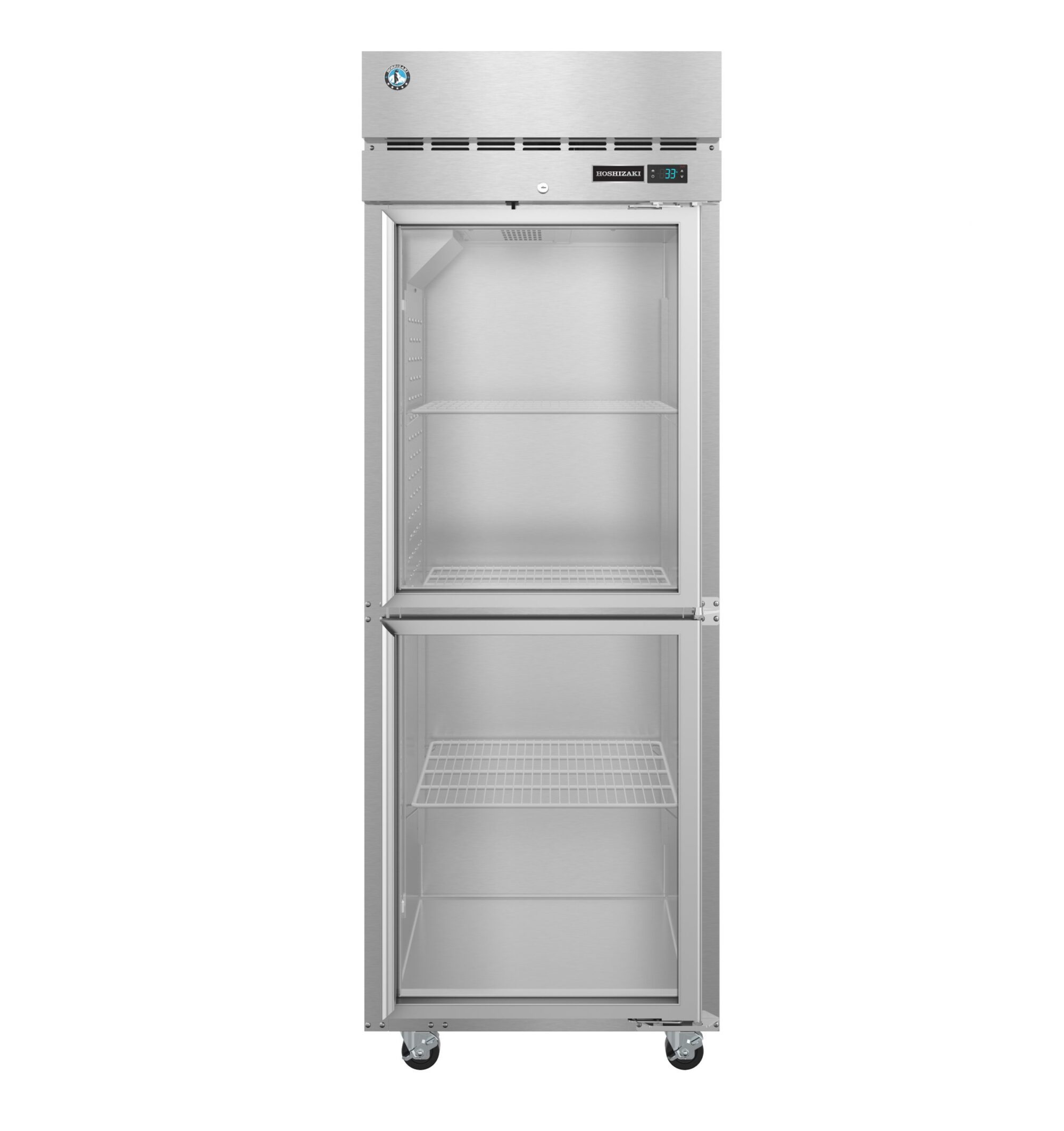 R3A-HG, Refrigerator, Three Section Upright, Half Glass Doors with