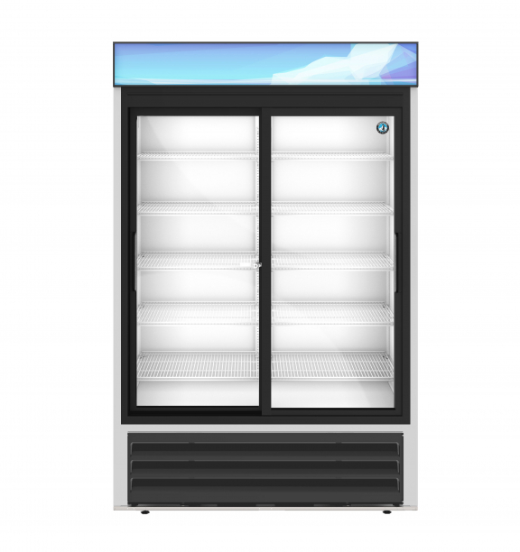 RM-49-HC, Refrigerator, Two Section Glass Door Merchandiser