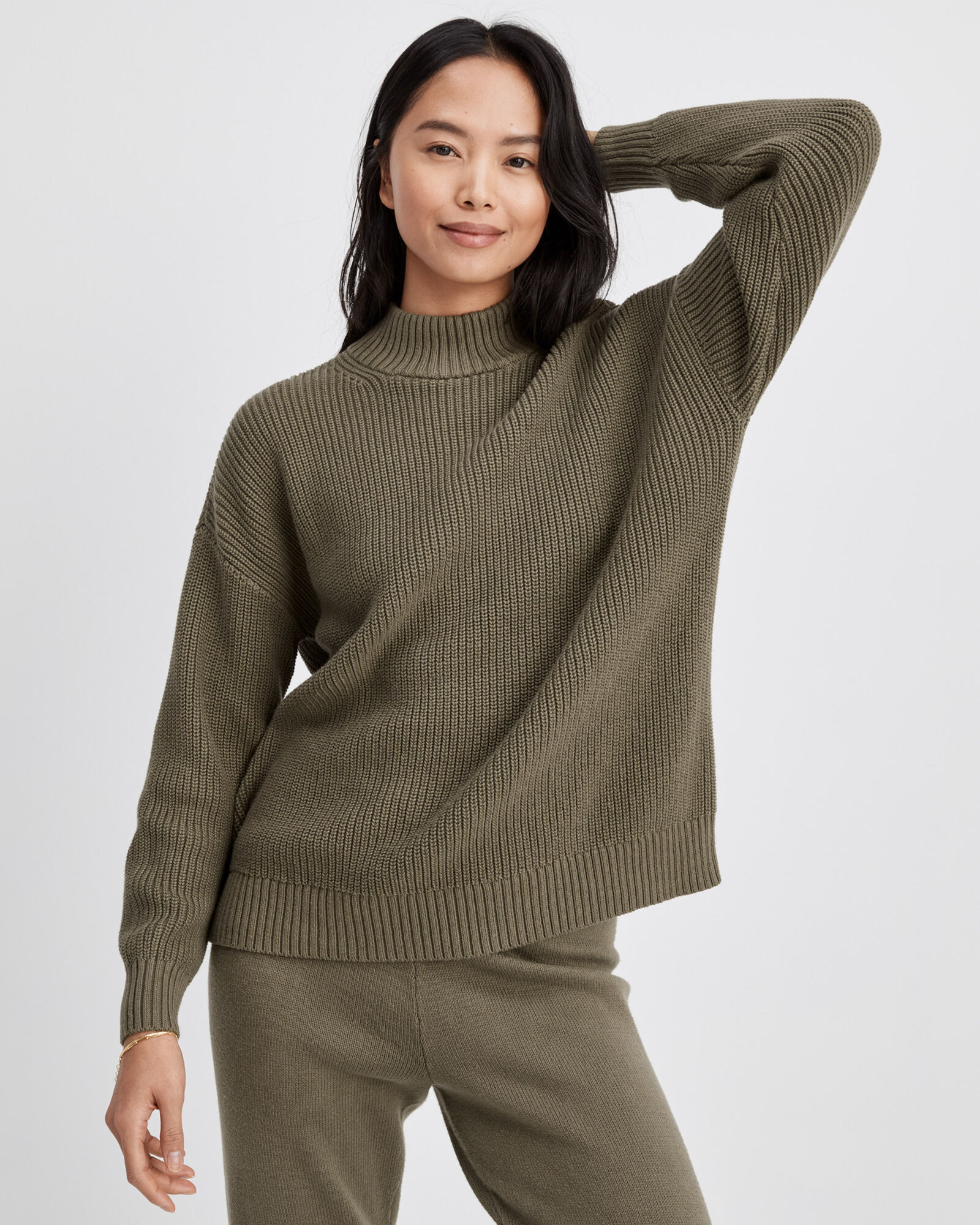 Organic Cotton Mock Neck Sweater | Haven Well Within