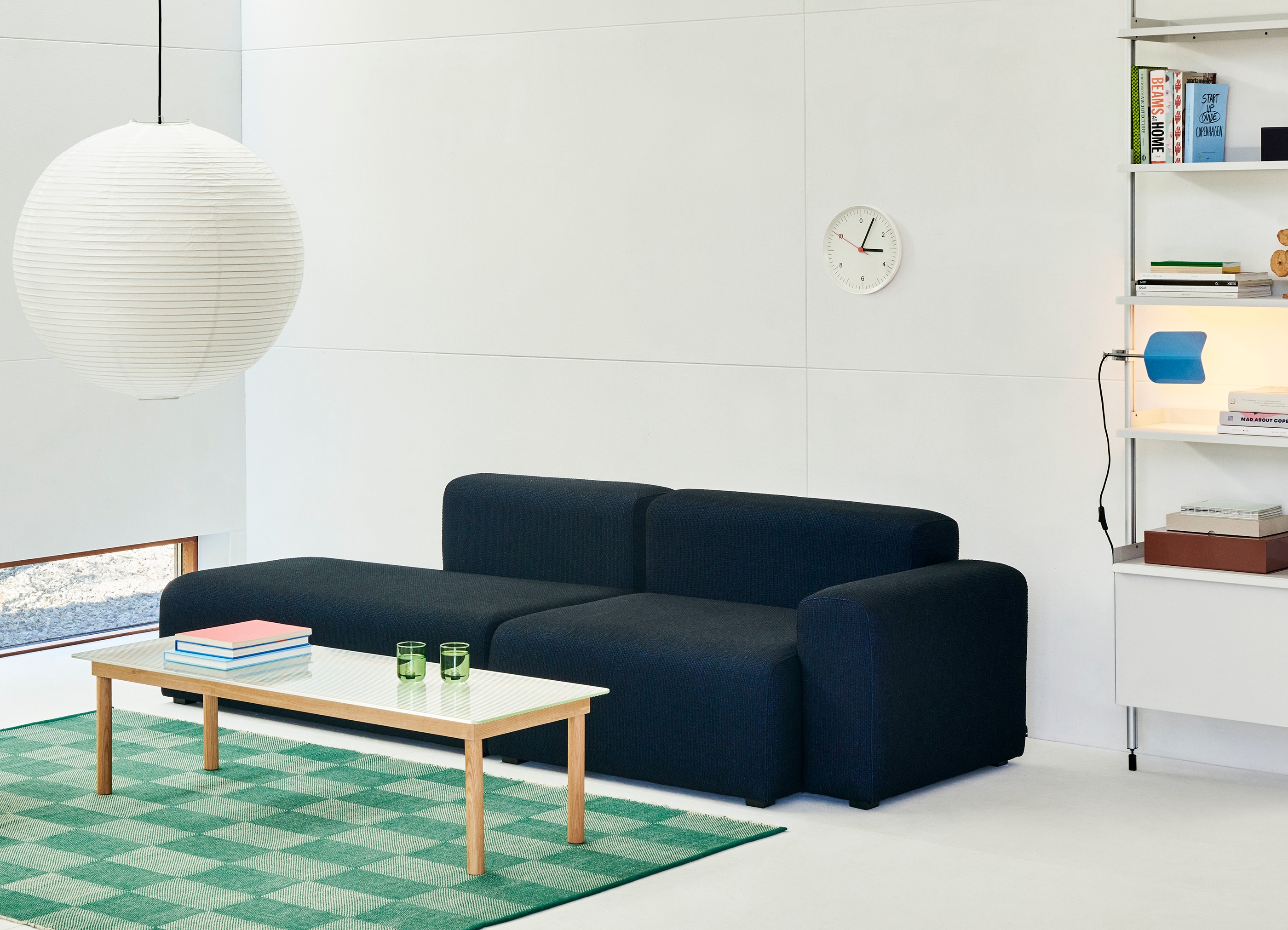 MAGS COMBINATION 2 LOW ARMREST NARROW LOUNGE 9301 / 1065 - ソファ