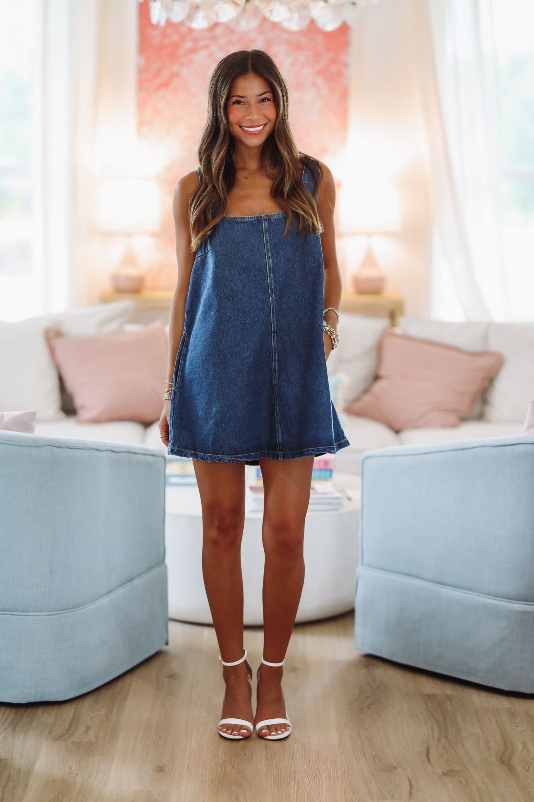 Jukebox Flare Mini Dress - Denim – Hazel & Olive