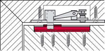 ピボットヒンジ, 調整可能､ピン付き​8066､ダブルアクションドア用