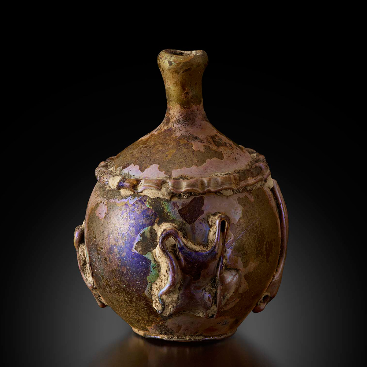 展示作品の御紹介：熔着装飾香油瓶 | 箱根ガラスの森美術館 ブログ