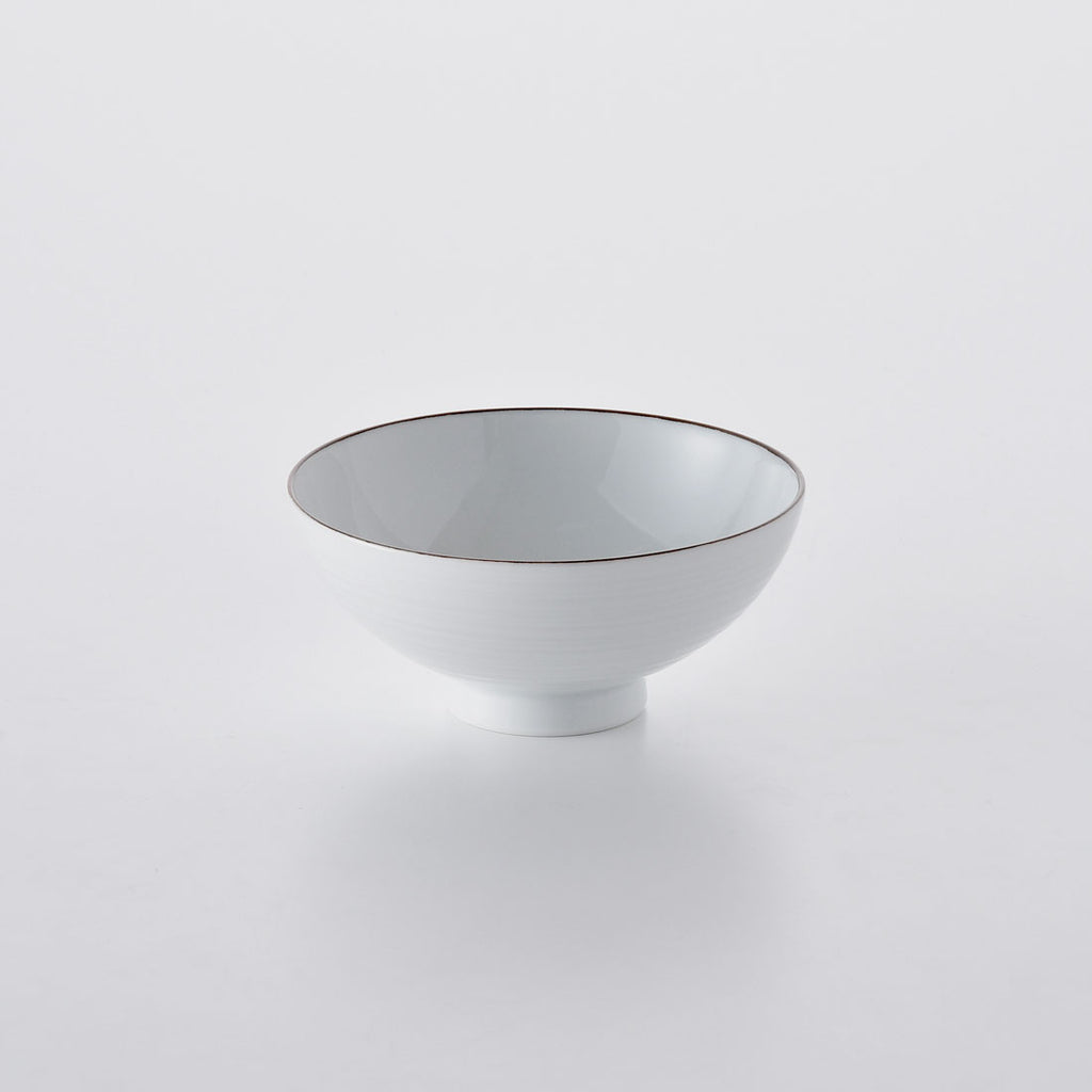 白磁千段 4.2寸飯碗 | 白山陶器直営オンラインストア