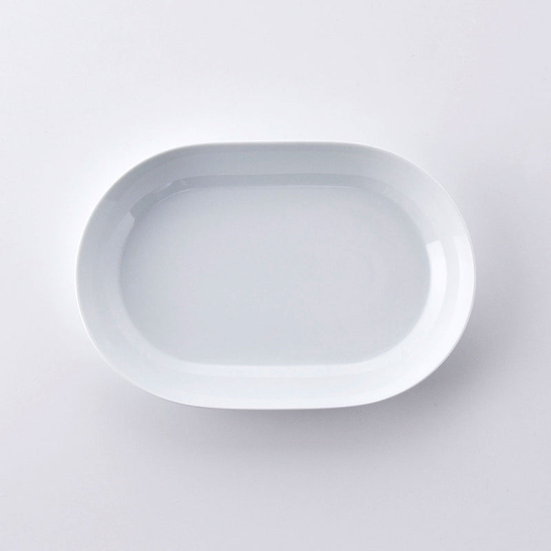 S-line 24cmオーバルディッシュ 白磁 | 白山陶器直営オンラインストア