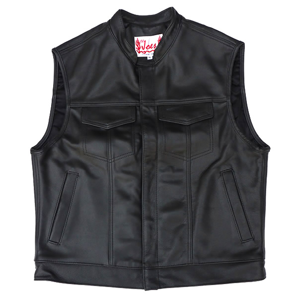 廃盤 Lil Joes リルジョー レザー ベスト XL ヘルズ クラブスタイル