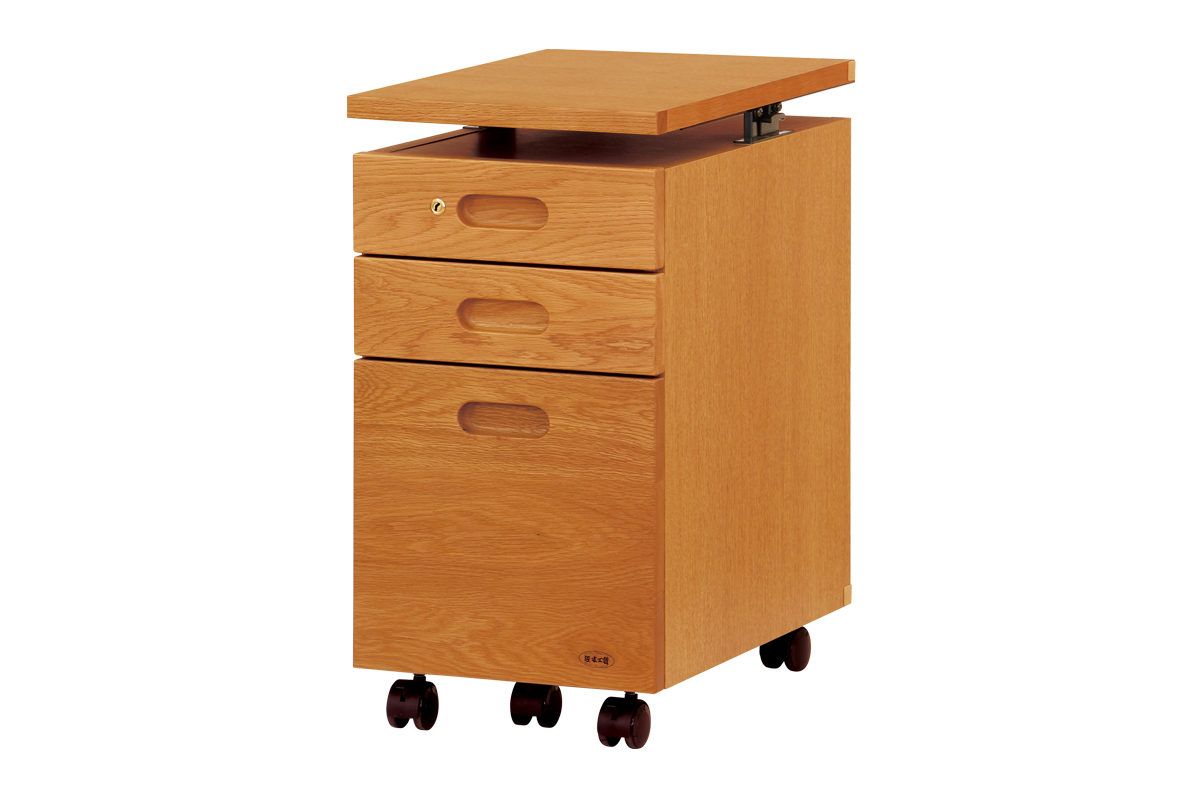 天板昇降式の大容量収納ワゴン｜No.28昇降袖｜学習デスク｜製品一覧