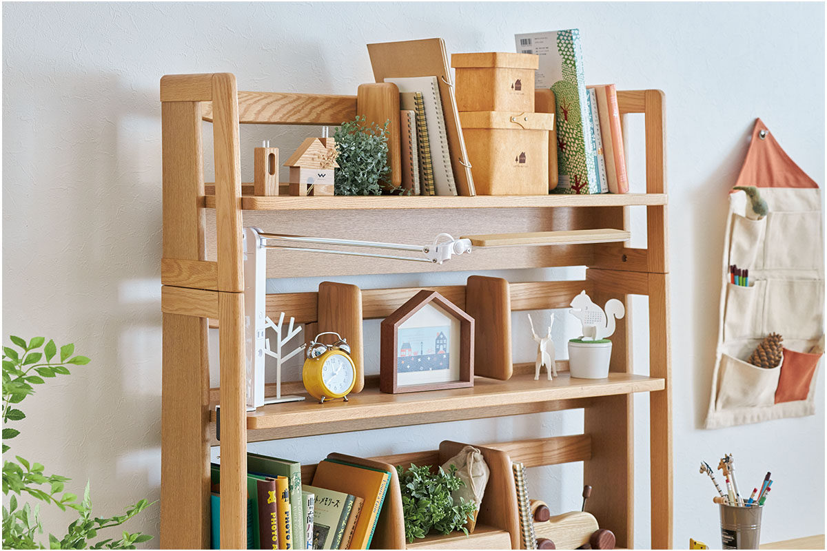 ブックスタンドとして使える書棚上箱｜No.32デスク｜学習デスク｜製品