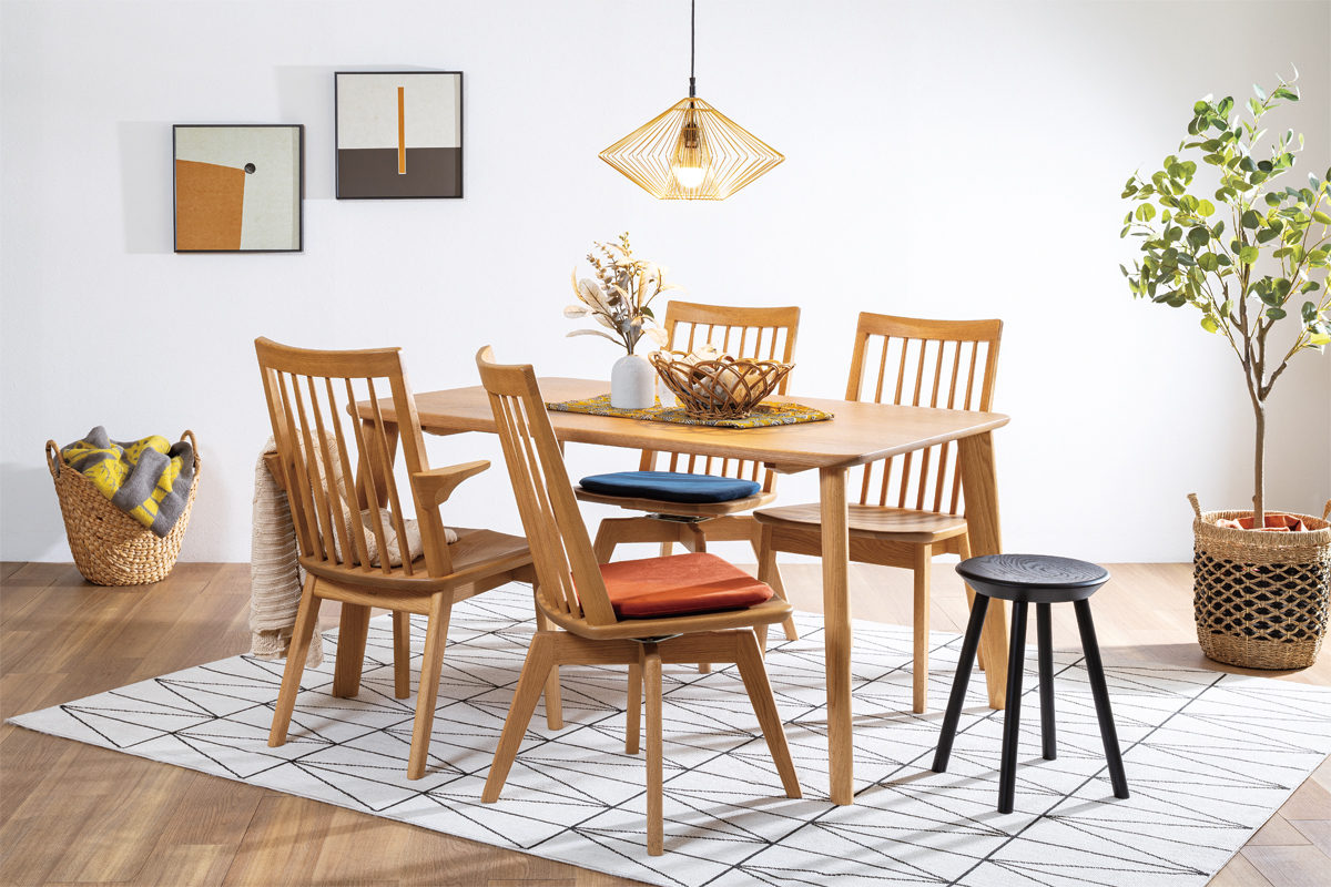 和にも洋にも馴染むシンプルモダンな快適チェア｜No.3900ダイニング