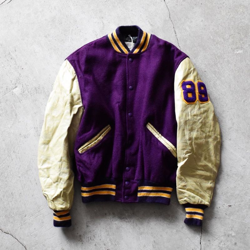 1980s DeLONG 袖レザースタジャン 