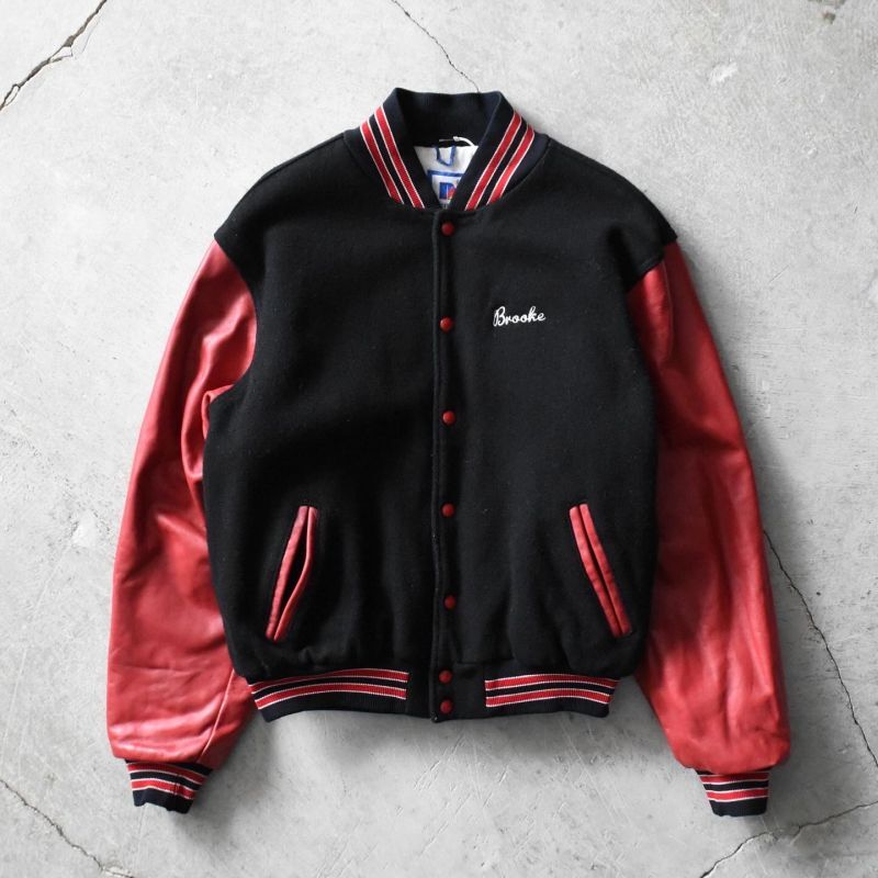 1990s RENNOC 袖レザースタジャン 