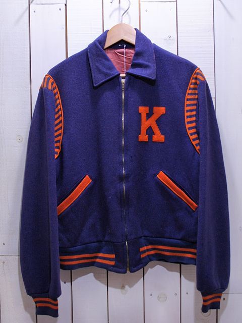 1950s〜【BUTWIN】リバーシブルスタジャン メルトン×サテン - 古着屋