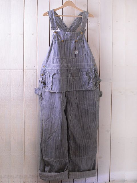 1960s〜【DUCK HEAD】エプロン付きダブルニーヒッコリーオーバーオール