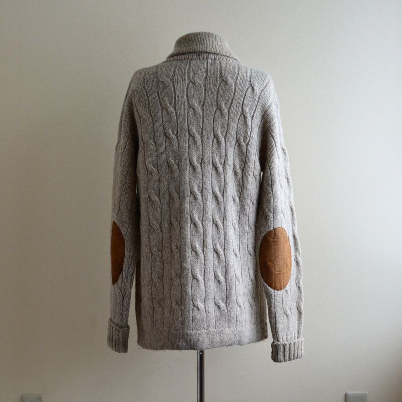 Polo RalphLauren ショールカラーカーディガン エルボーパッチ付き