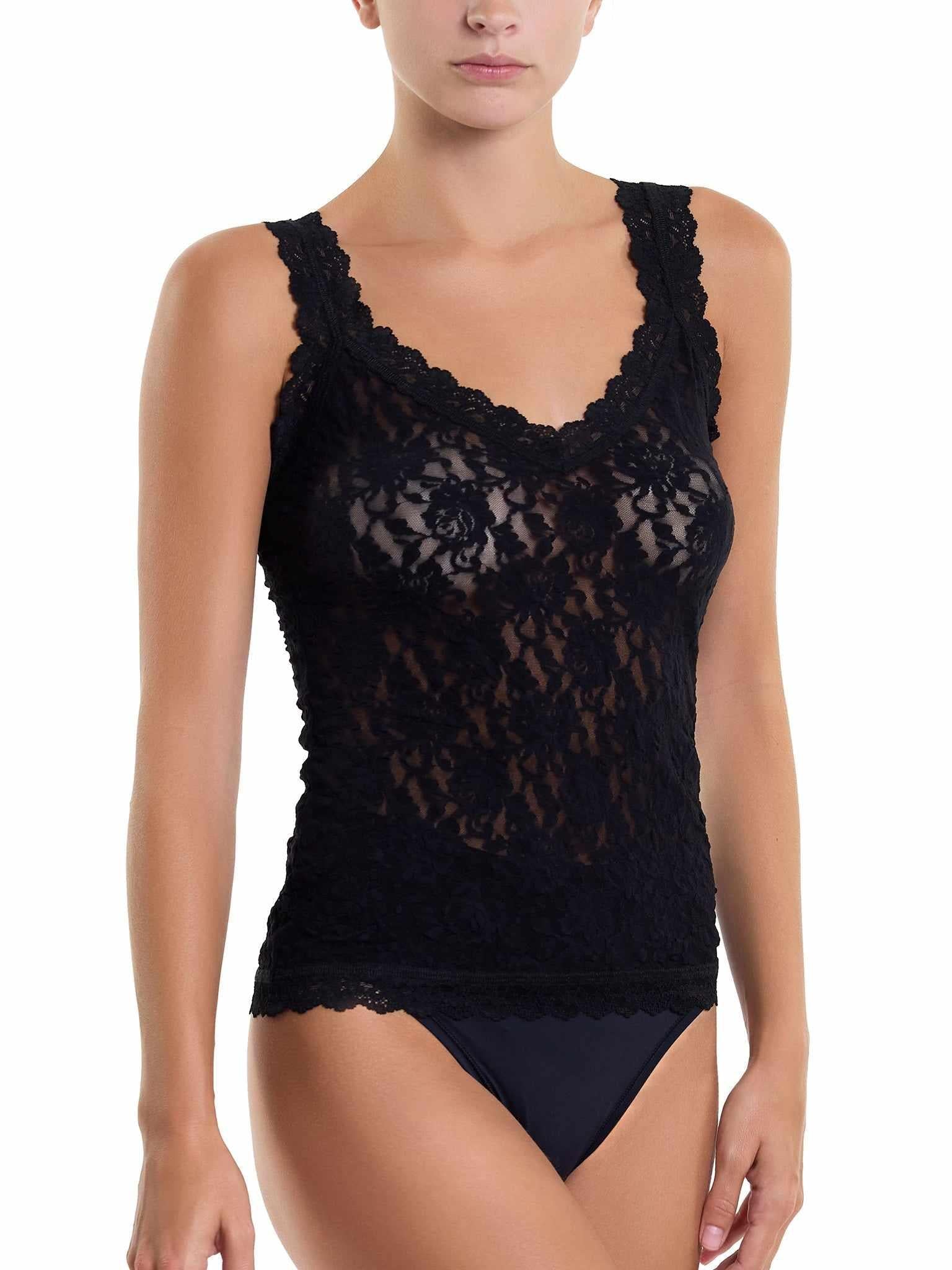 Signature Lace® V Neck Unlined Cami Black Sale | Hanky Panky