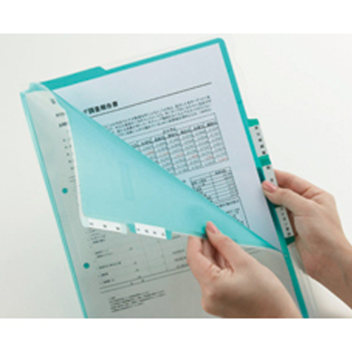 キングジム スーパーハードホルダー5山インデックス透明(マチ付)【最