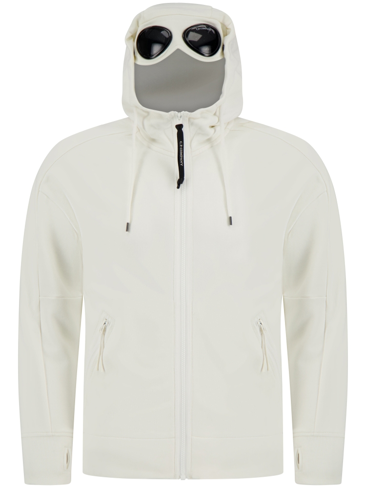 C.P. Company Vest Wit diagonal raised fleece goggle kopen | Hans