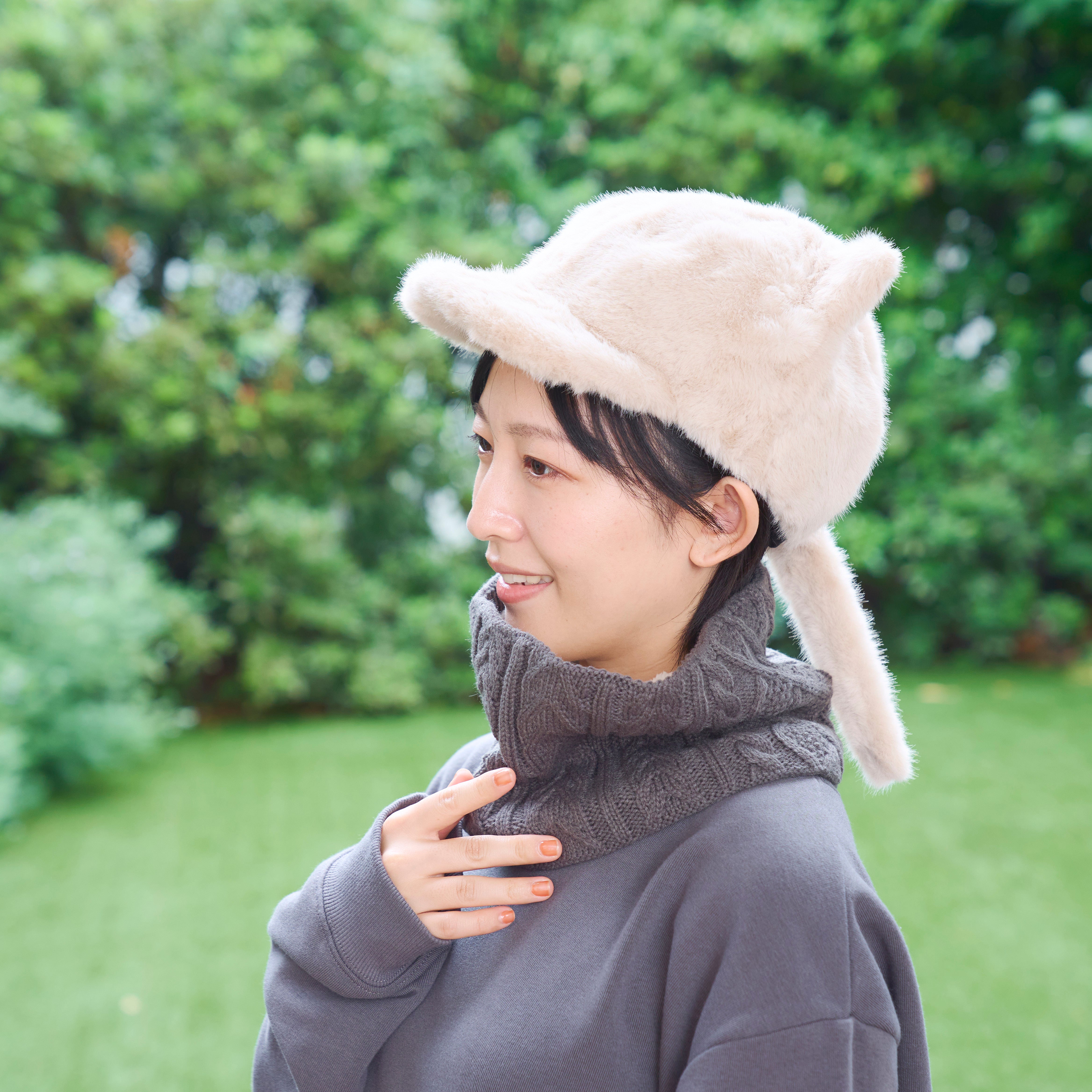 しっぽ付き猫耳ファーキャップ – HAPiNS online shop