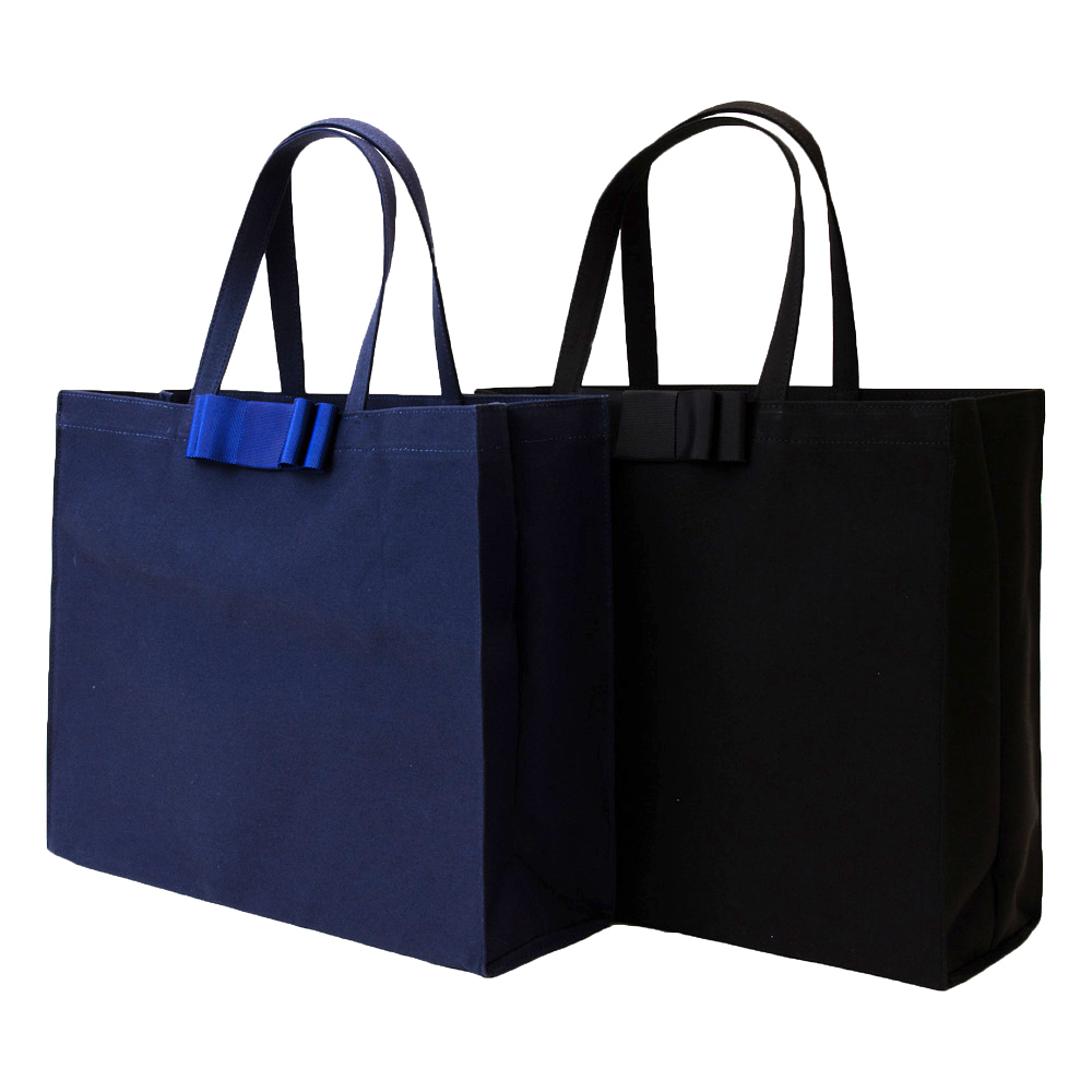 完全自立型 横型 サブバッグ お父様も使える 無地 紺 黒 お受験バッグ