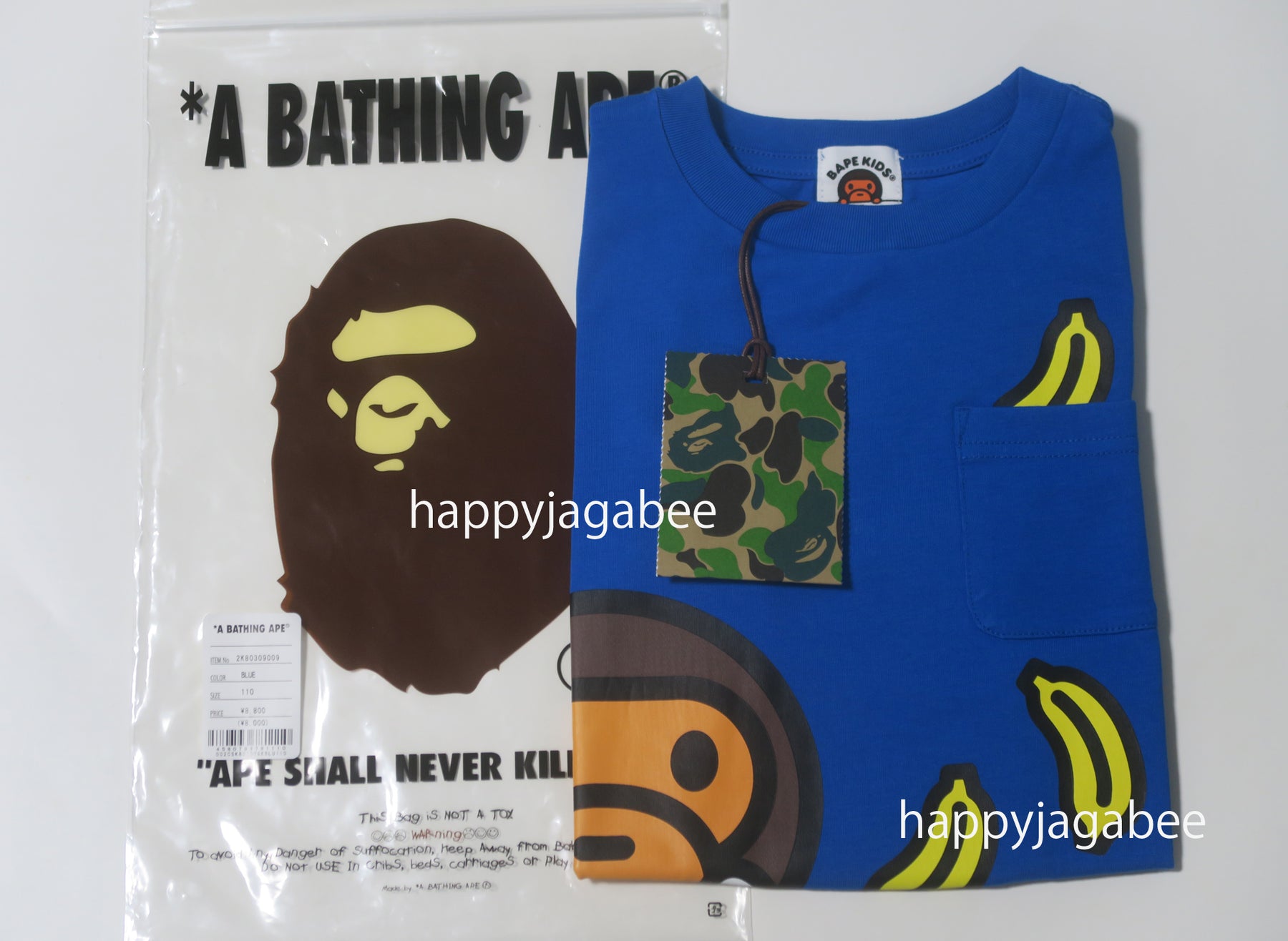A BATHING APE BAPE KIDS BABY MILO BANANA POCKET TEE – happyjagabee