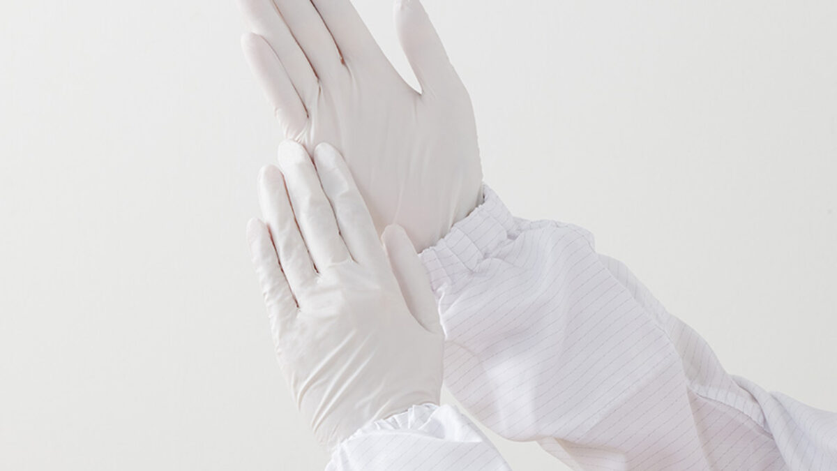 クリーンルーム用ニトリル手袋「H-TECH ニトリルグローブSP-N534H